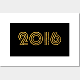 2016 Birth Year Glitter Effect Posters and Art